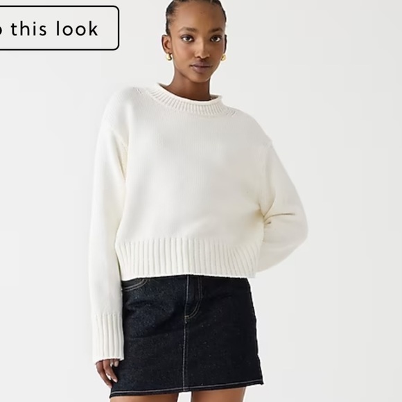 J crew roll neck sweater ivory white - Picture 2 of 5